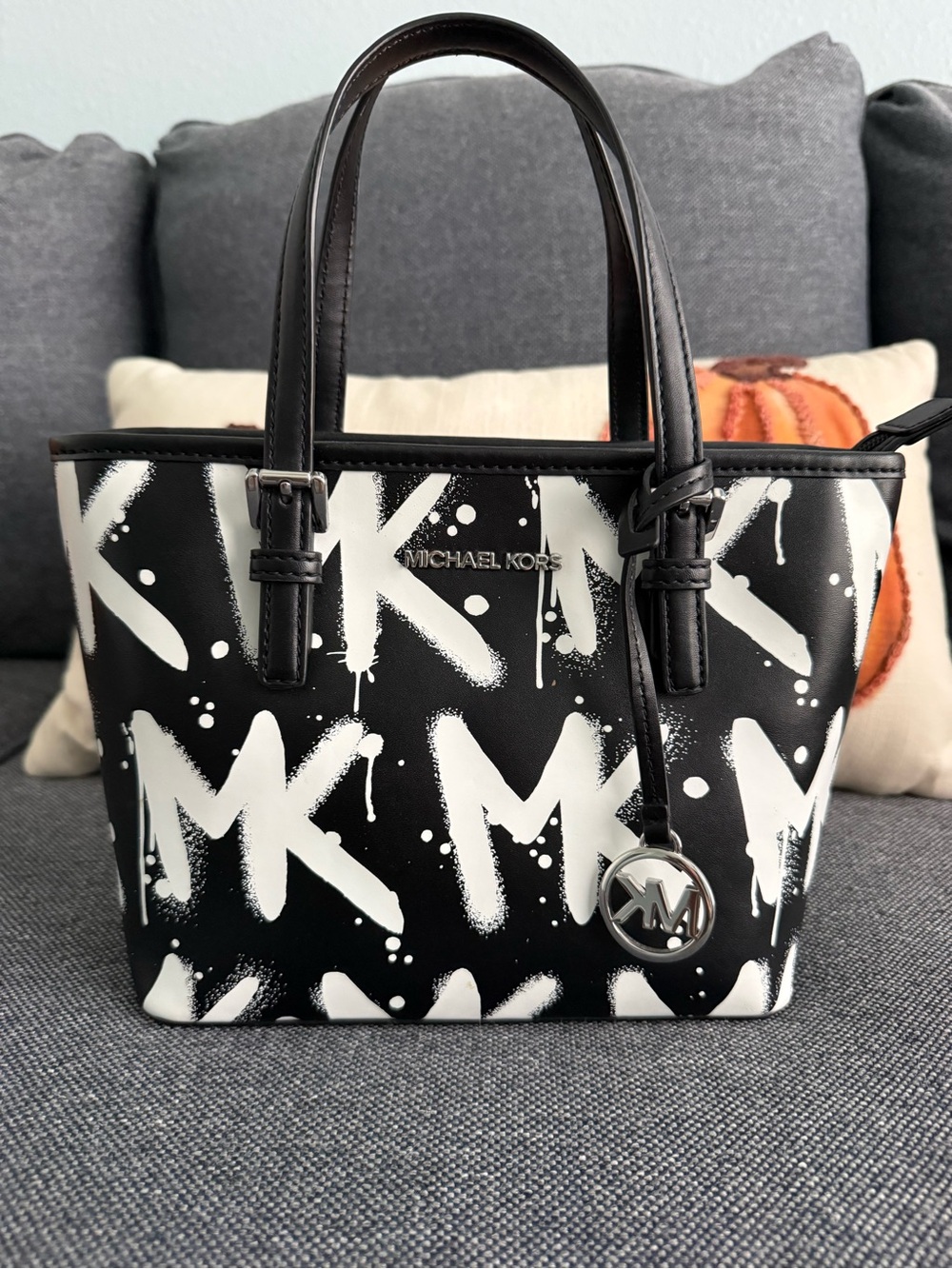 Michael Kors Jet Set XS Graffiti Tote Crossbody Bag